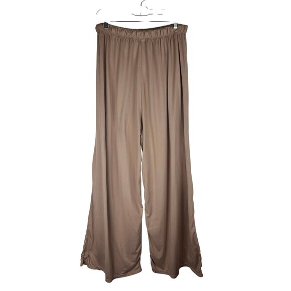 Bumpsuit Cloud Pant Maternity Lounge Pant Wide Leg Pull On Color: Oat Size M - Picture 8 of 14